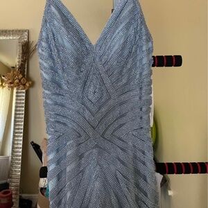 Jovani Light Blue Beaded Prom Dress